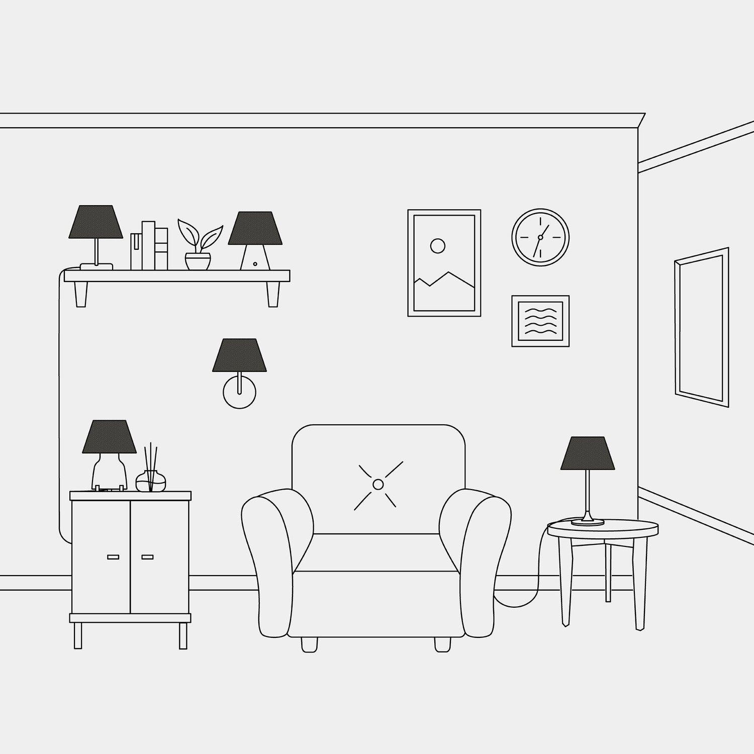 Paralume Impero S con attacco E27 per lampada da tavolo o applique - Made in Italy - Lana Grigio Scuro