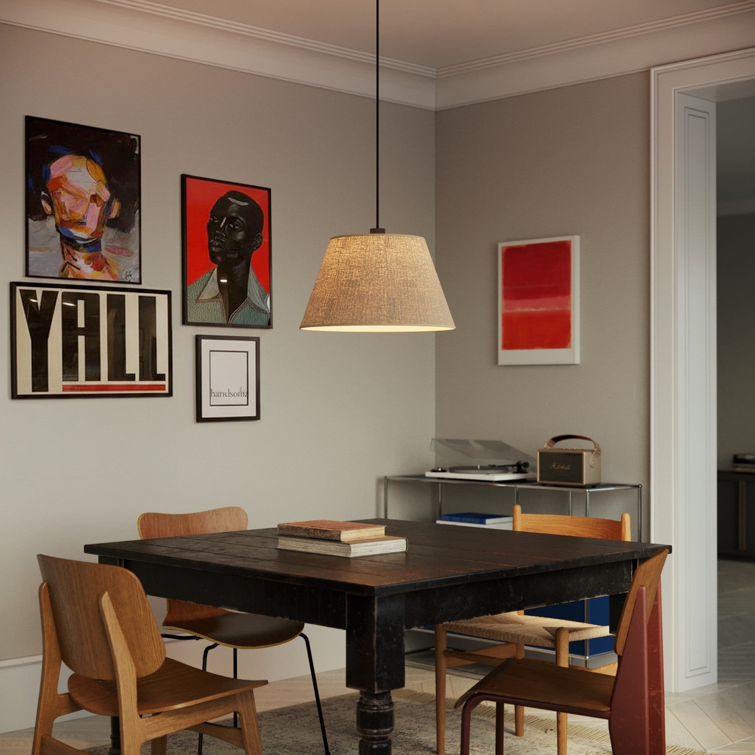 Paralume Impero L per sospensione con attacco E27 - Made in Italy - Juta Naturale