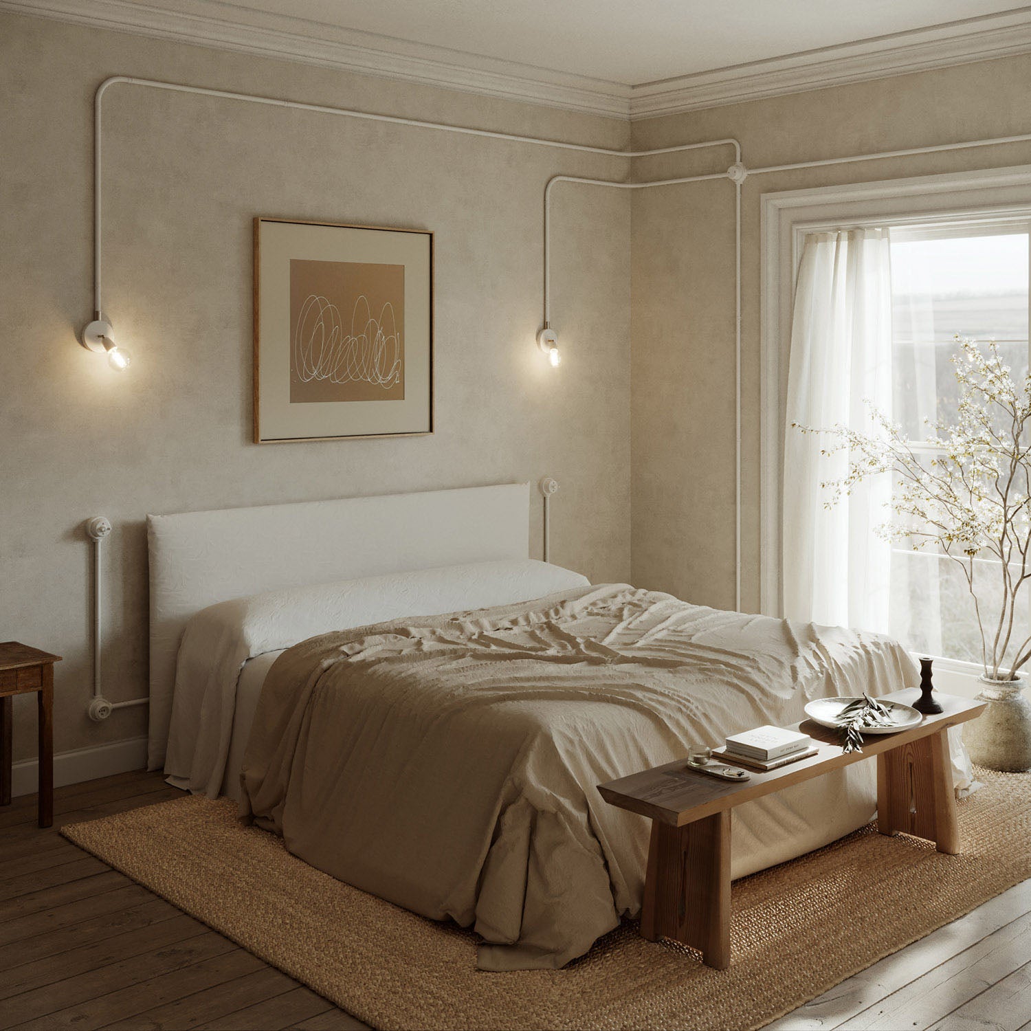 Kit interruttore/deviatore con manopola e base per Creative-Tubes in porcellana bianca Nero 2