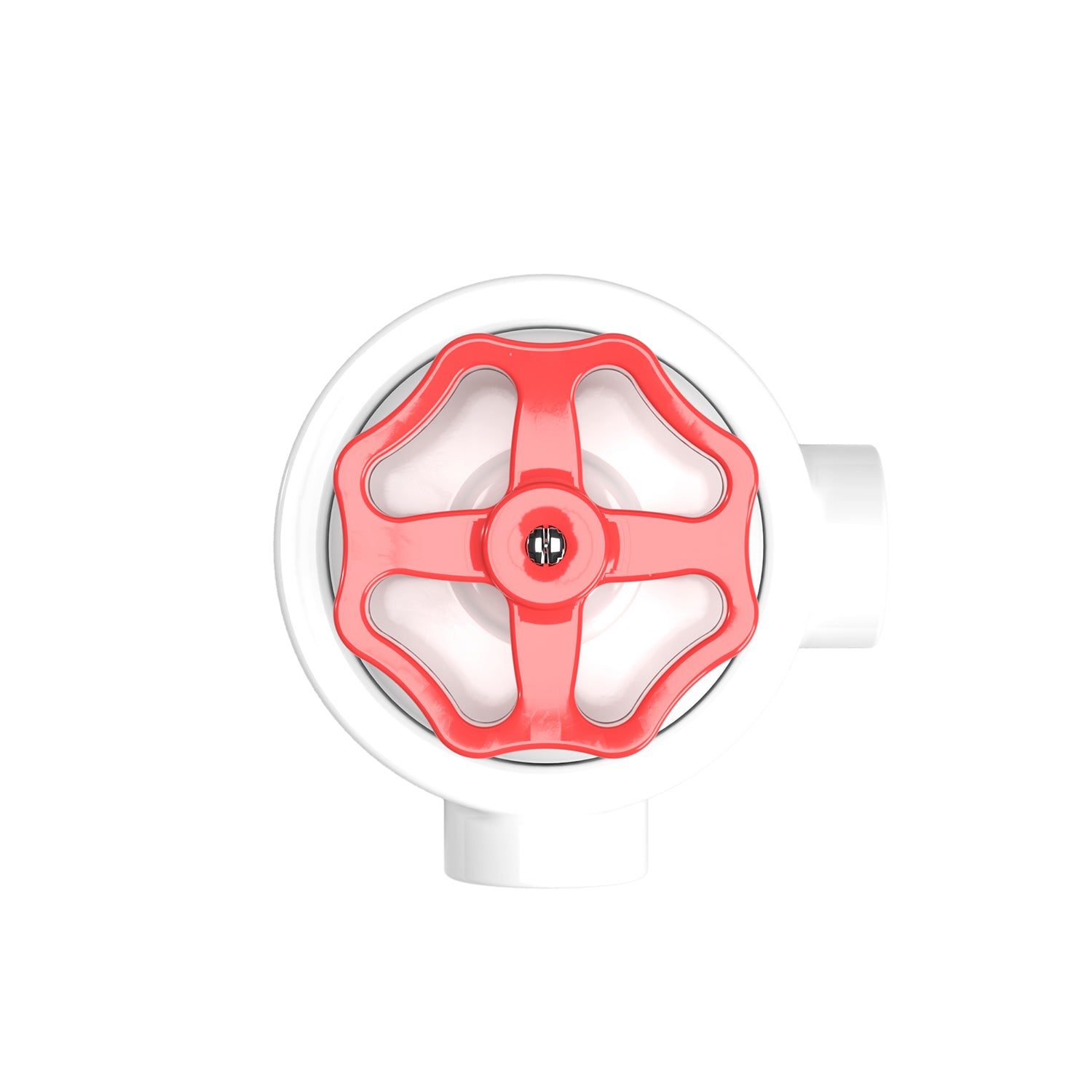 Kit interruttore/deviatore con manopola e base per Creative-Tubes in porcellana bianca Rosso 2