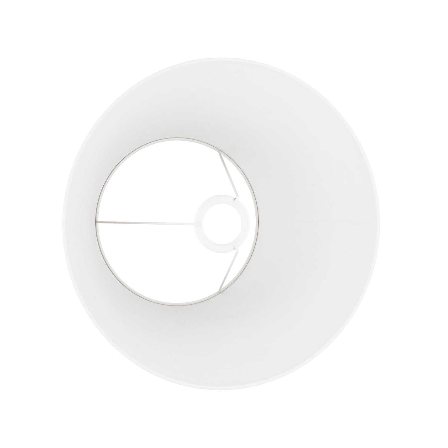 Paralume Impero M in tessuto per lampada da tavolo o applique con attacco E27 - Made in Italy - Lino bianco lucido