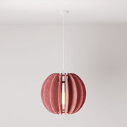 Lampada a sospensione con paralume ellittico LAMPSHHADE in materiale fonoassorbente - Rosa melange