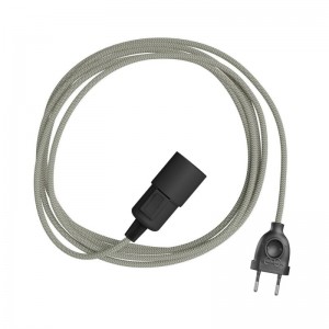 Snake Zig-Zag -Lampe plug-in avec câble textile effet Zig-Zag
