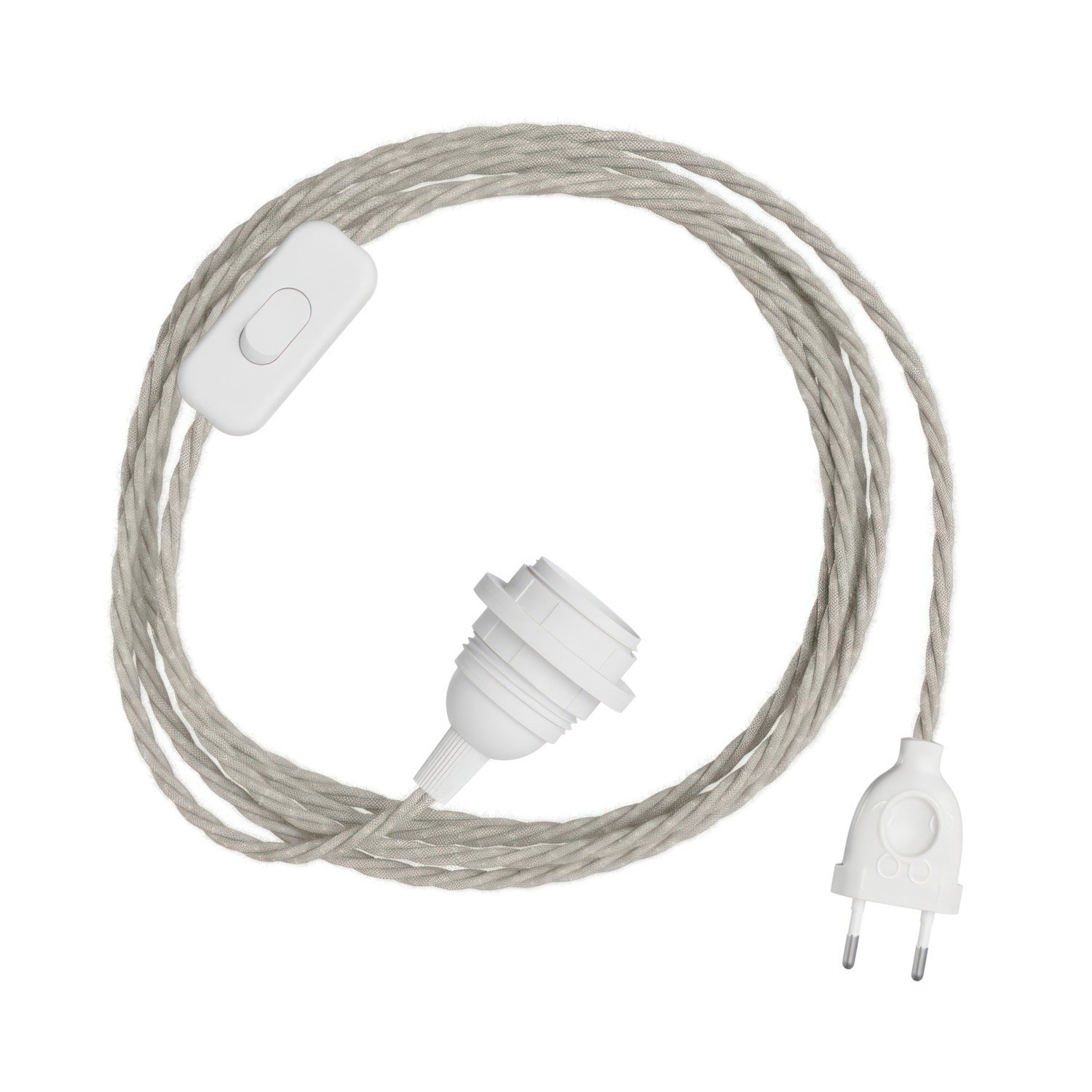 SnakeBis Twisted pour abat-jour- Câblage avec douille et câble textile tressé