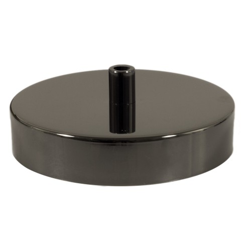 Base lampe diam 120mm NOIR PERLE avec contrepoids, anneau latéral et softpad