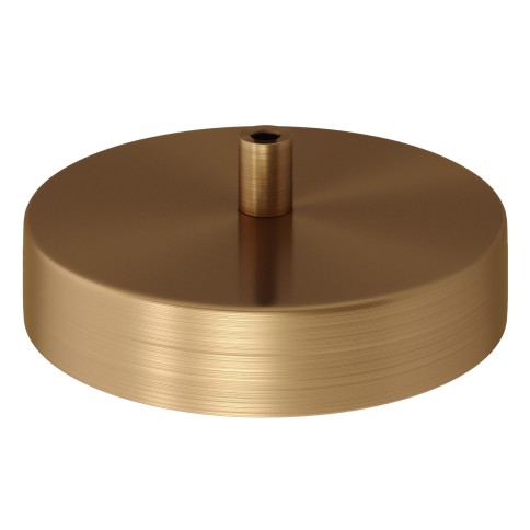 Socle de lampe diam 120mm BRONZE SATINÉ avec contrepoids, passe-câble latéral et softpad