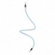 Kit Creative Flex: flexibele buis in babyblauw RM76 textielbekleding met metalen aansluitstukken