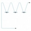 Lumet Maioliche - 10 meter lichtsnoer voor buiten met strijkijzersnoer, 3 fittingen en lampenkappen, haak en zwarte stekker
