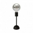 Lampe portative et rechargeable Cabless02 avec ampoule globo demi-sphère argentée