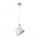 Pendant lamp with textile cable, Broadway lampshade and metal details - Made in Italy