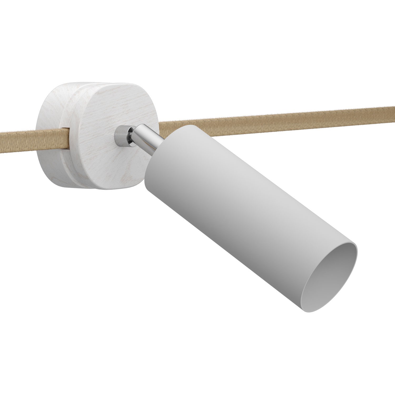 Fermaluce Filè verstelbaar spotje met Tub-E14 metalen kap, wand- of plafondlamp voor Filè-Systeem
