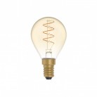 LED Gouden LED Carbon Filament lamp C02 Gebogen Spiraal Filament Mini Globe G45 2,5W E14 Dimbaar 1800K