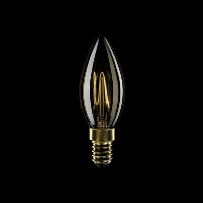 Ampoule dorée LED C51 Carbon Line Filament Cage Candle C35 3,5W E14 Dimmable 2700K