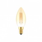 Ampoule dorée LED C51 Carbon Line Filament Cage Candle C35 3,5W E14 Dimmable 2700K