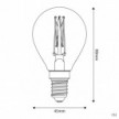 LED Gouden LED Carbon filament lamp C52 Mini Globe G45 3,5W E14 Dimbaar 2700K