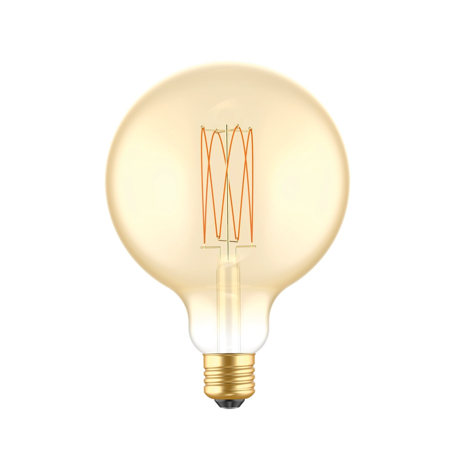 Ampoule dorée LED C56 Carbon Line Filament Cage Globe G125 7W E27 Dimmable 2700K