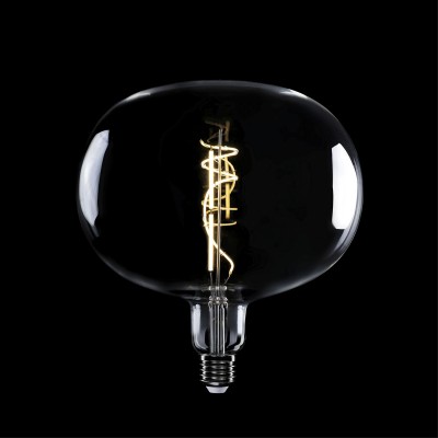 LED lamp in helder glas H02 Ellipse 220 10W E27 Dimbaar 2700K