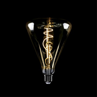 Ampoule dorée LED H06 Cone 140 8,5W E27 Dimmable 2200K