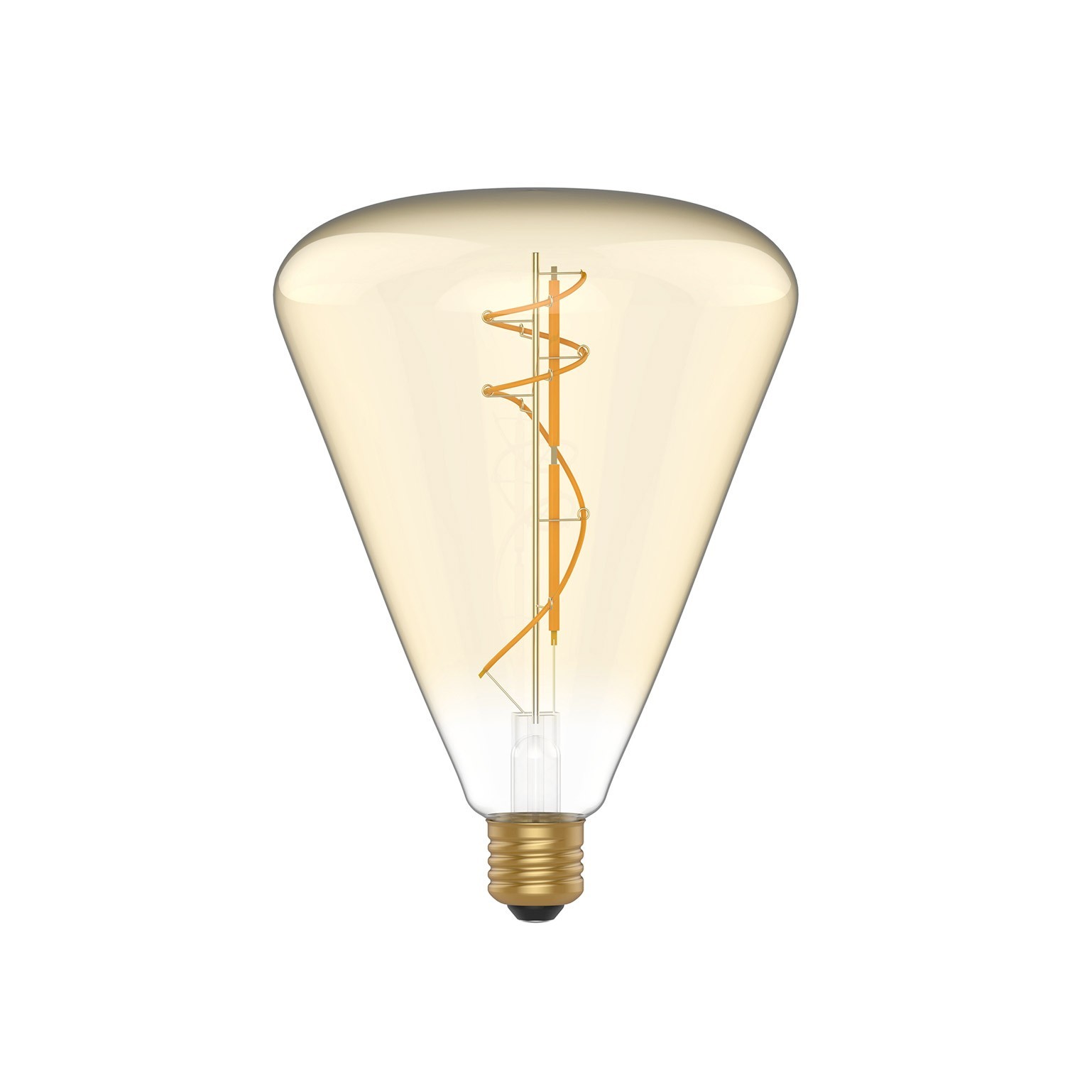 LED lamp in gouden glaskleur H06 Cone 140 8,5W E27 Dimbaar 2200K