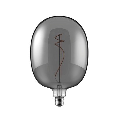 LED lamp in Smoky gefumeerd glas H07 Ellipse 170 10W E27 Dimbaar 1800K