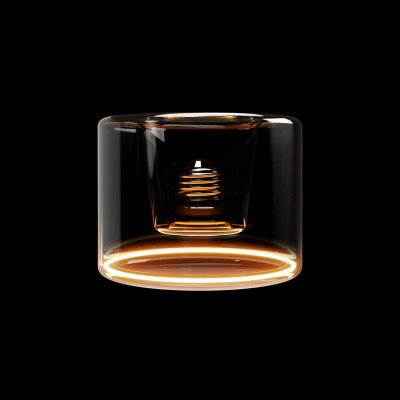 LED lamp in Smoky gefumeerd glas Ghost Line Inliggende Donut 120x90 6W 380Lm E27 1900K Dimbaar - G13