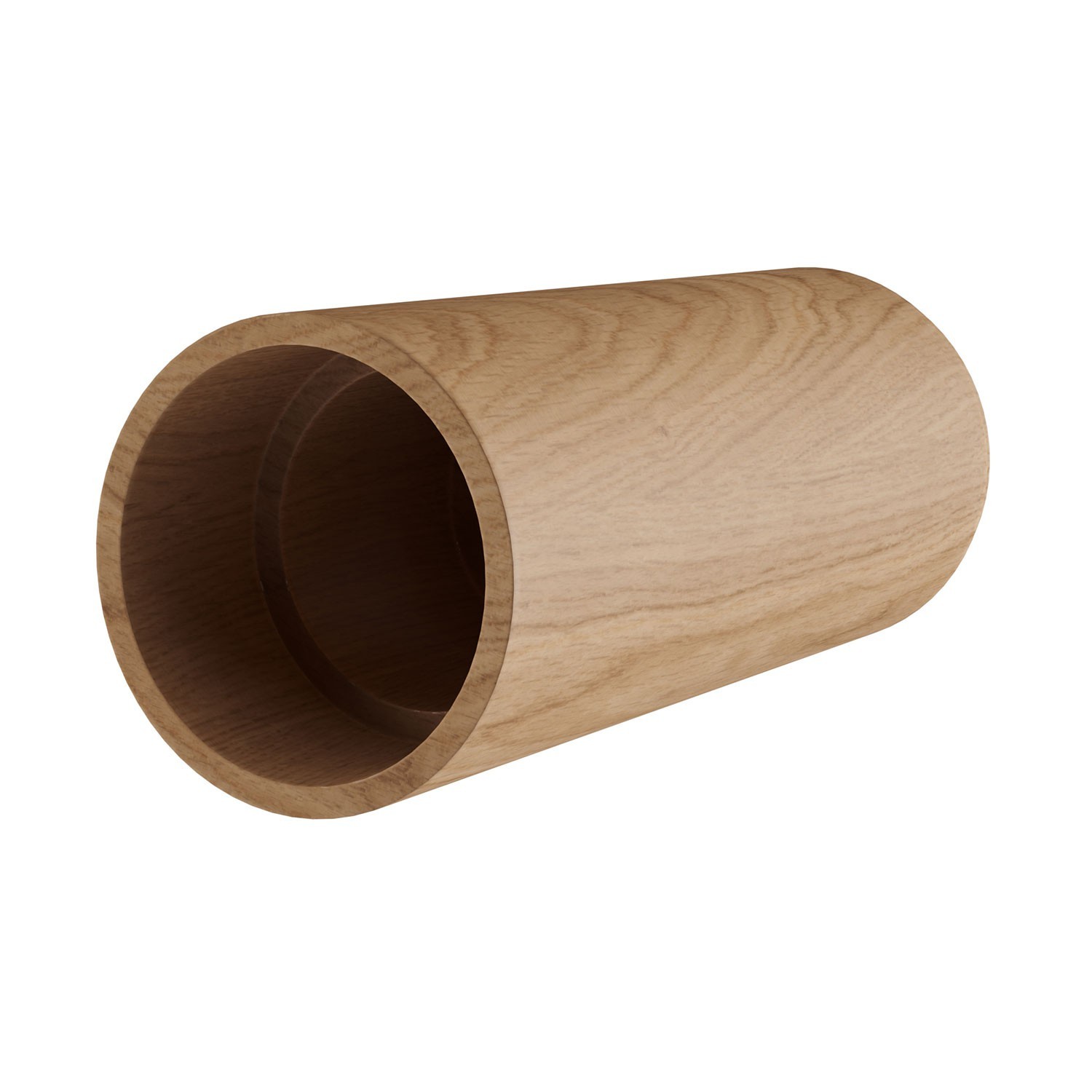 Tub-E14, houten buis voor spot met E14 fitting