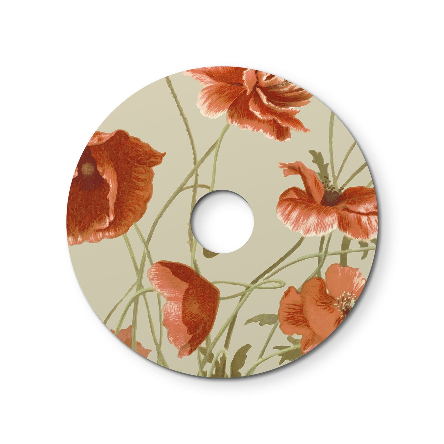 Ellepì mini platte lampenkap met bloemmotieven 'Blossom Haven', 24 cm diameter - Made in Italy