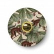 Abat-jour mini plat Ellepì avec animaux de la jungle 'Wildlife Whispers', diamètre de 24 cm - Fabriqué en Italie