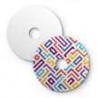 Abat-jour mini plat Ellepì avec motifs géométriques 'Kaleidoscope', diamètre de 24 cm - Fabriqué en Italie