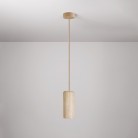 Lampe à suspension avec abat-jour en bois pour projecteur Tub-E27