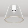Plafonnier design avec ampoule Ghost en cône transparent