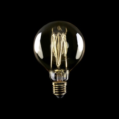 Ampoule dorée LED C55 Carbon Line Filament Cage Globe G95 7W E27 Dimmable 2700K