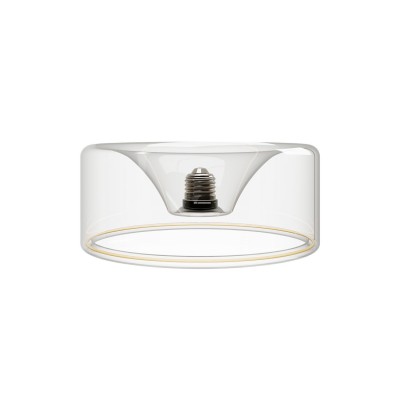 LED lamp in helder glas Ghost Line Inliggende Donut 195x83 6W 500Lm E27 2200K Dimbaar - G02