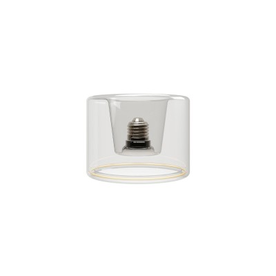 LED lamp in helder glas Ghost Line Inliggende Donut 120x90 6W 500Lm E27 2200K Dimbaar - G03