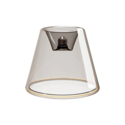 LED lamp Smoky gefumeerd glas Ghost Line Inliggende Kegel 6W 400Lm E27 1900K Dimbaar - G11