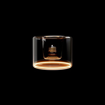 LED lamp in Smoky gefumeerd glas Ghost Line Inliggende Donut 120x90 6W 380Lm E27 1900K Dimbaar - G13