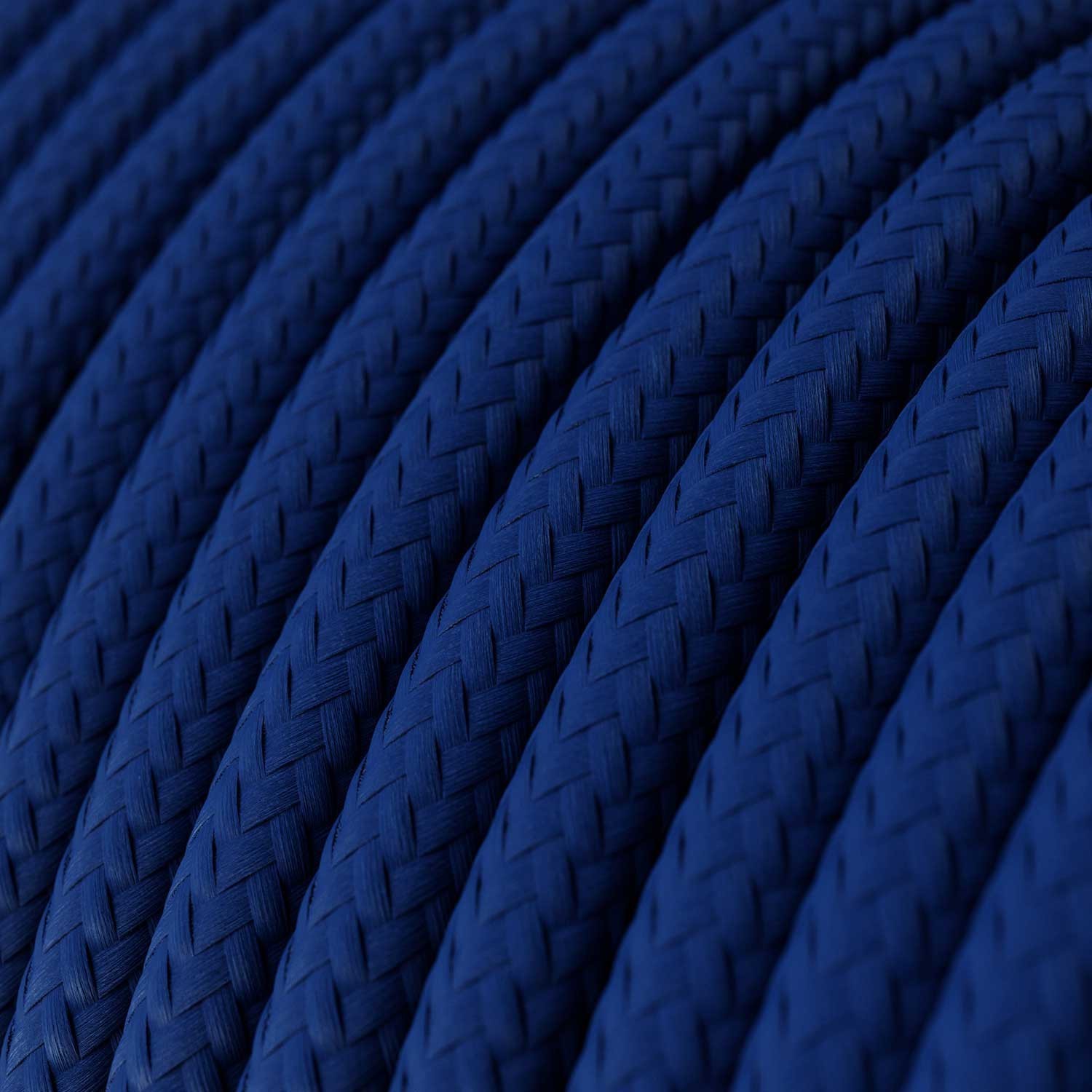 Câble textile Classic Blue brillant - L'Original Creative-Cables - RM12 rond 2x0,75mm / 3x0,75mm