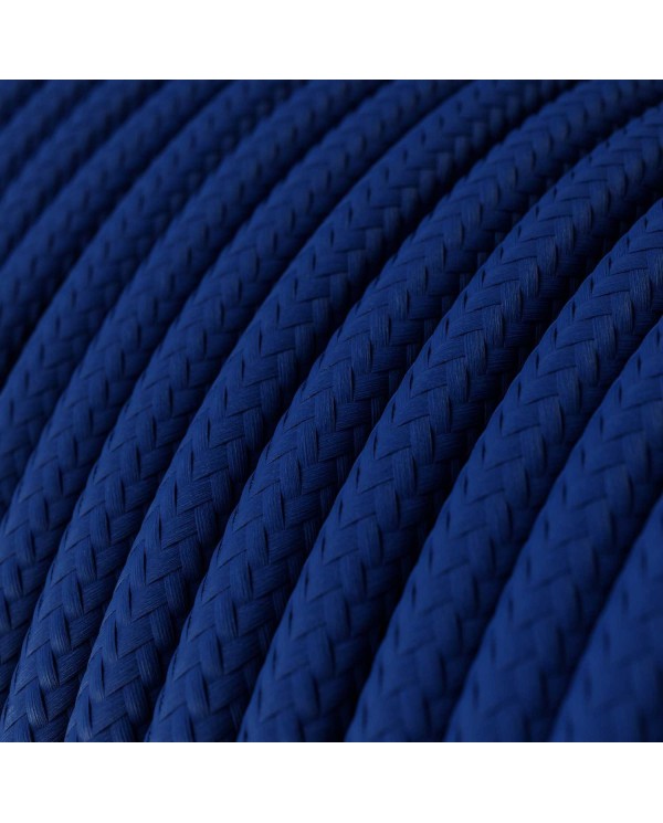 Câble textile Classic Blue brillant - L'Original Creative-Cables - RM12 rond 2x0,75mm / 3x0,75mm