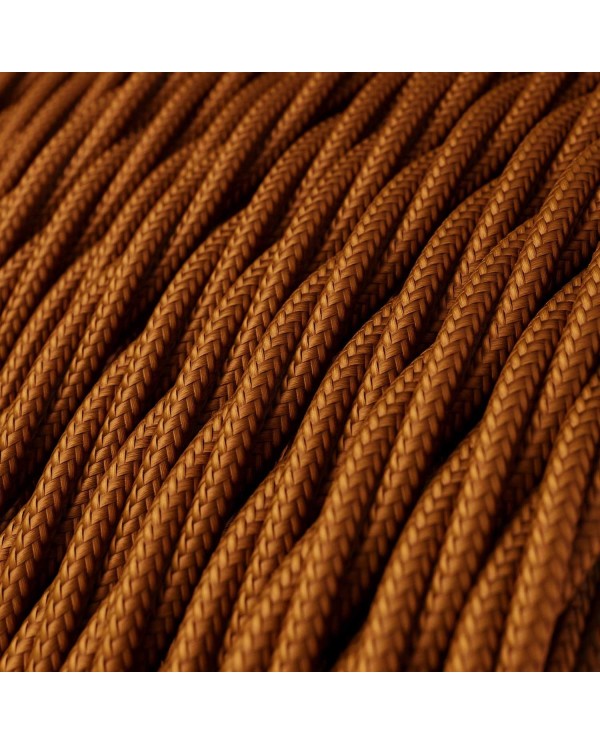 Câble textile Whiskey brillant - L'Original Creative-Cables - TM22 tressé 2x0,75mm / 3x0,75mm