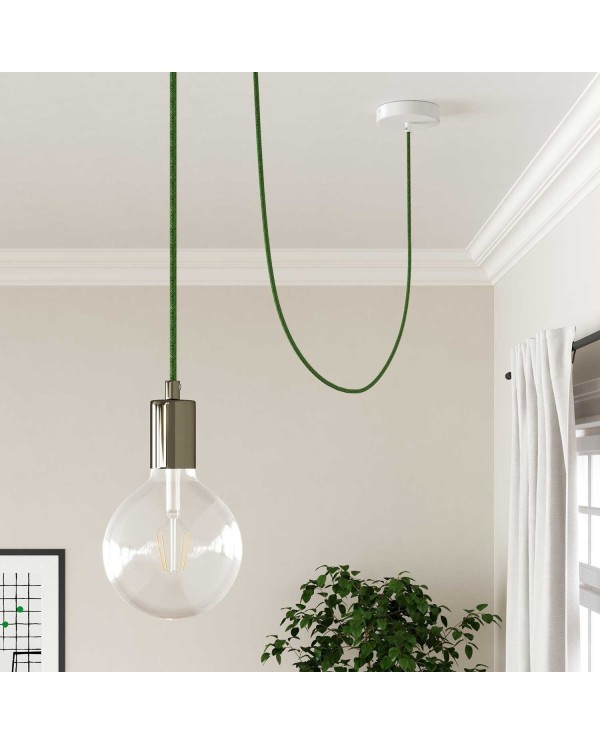 Câble textile Vert pistache coton - L'Original Creative-Cables - RX08 rond 2x0,75mm / 3x0,75mm