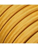 Met textiel omweven 220 V prikkabel, goud viscose CM05