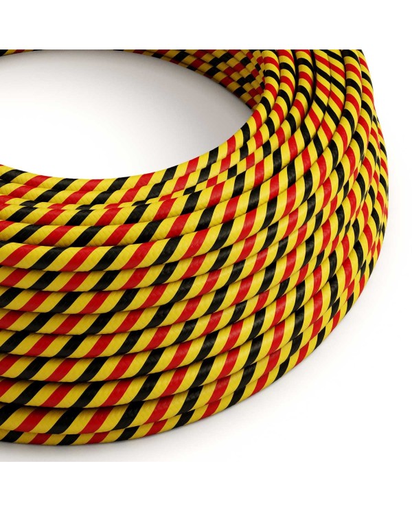 Câble textile Bruxelles Vertigo brillant - L'Original Creative-Cables Brussels Câble textile - ERM59 rond 2x0,75mm / 3x0,75mm