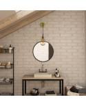 Fermaluce Metal met Drop lampenkap, metalen wandlamp met gebogen arm en textielkabel