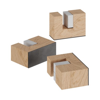 Kit met houten voetjes, steun voor tafellamp - neutraal