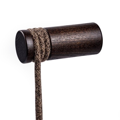 Rolé, passe-câble en bois, fixation murale pour lampe à suspension - Effet Wengé