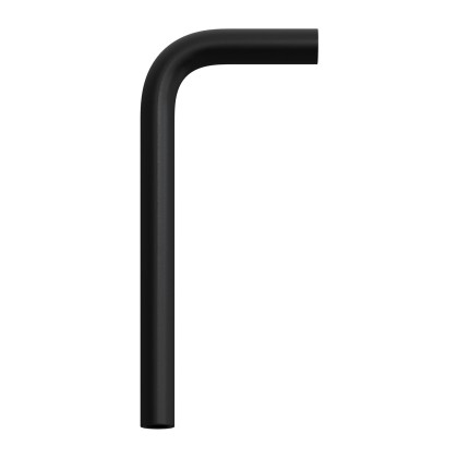 Tube d'extension 14 cm incurvé en métal - Noir