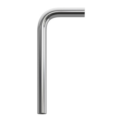 Tube d'extension 14 cm incurvé en métal - Chromé