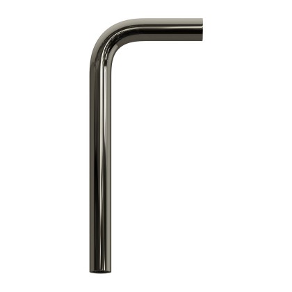 Tube d'extension 14 cm incurvé en métal - Perle noire