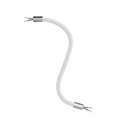 Kit Creative Flex tube flexible recouvert de tissu RM01 Blanc - Titane satiné