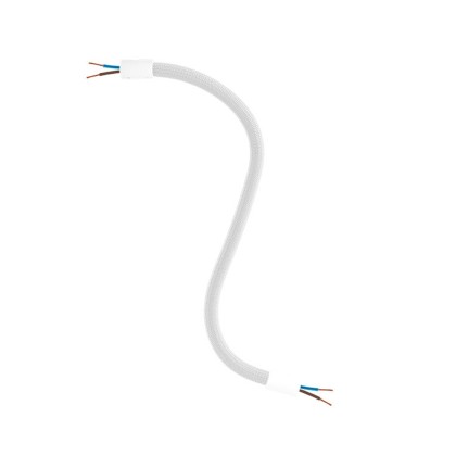Kit Creative Flex tube flexible recouvert de tissu RM02 Argent - Blanc mat